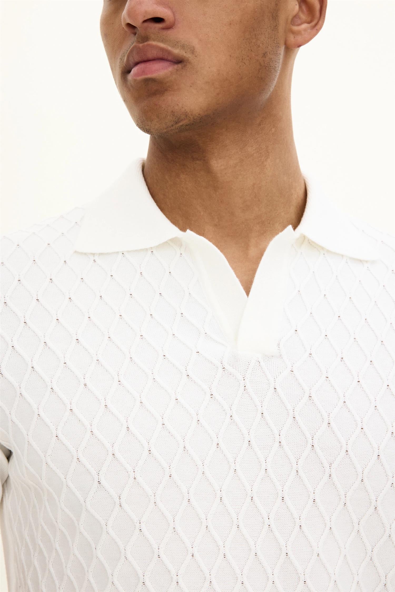 Mirza poloshirt- Snow white