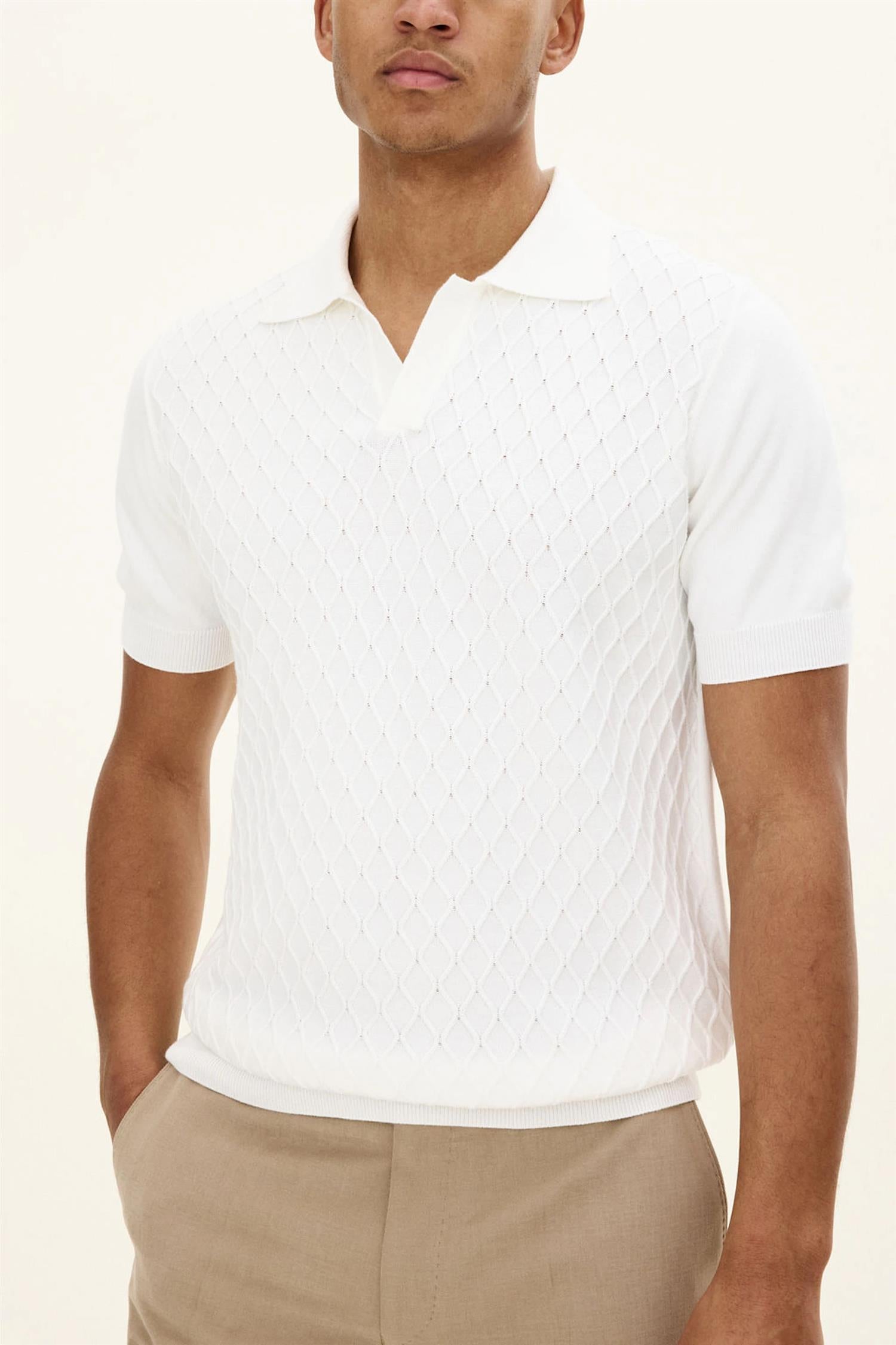Mirza poloshirt- Snow white