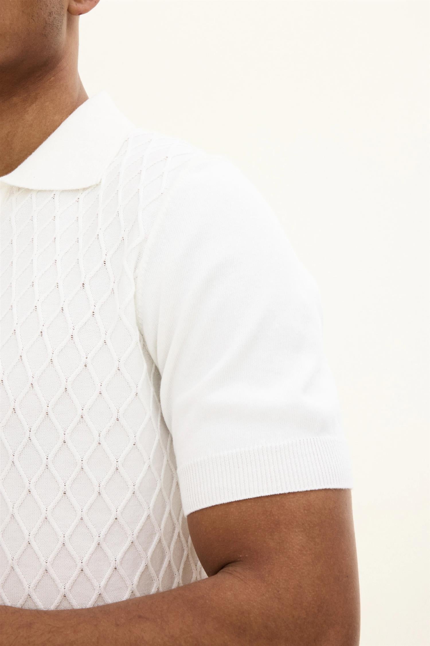 Mirza poloshirt- Snow white