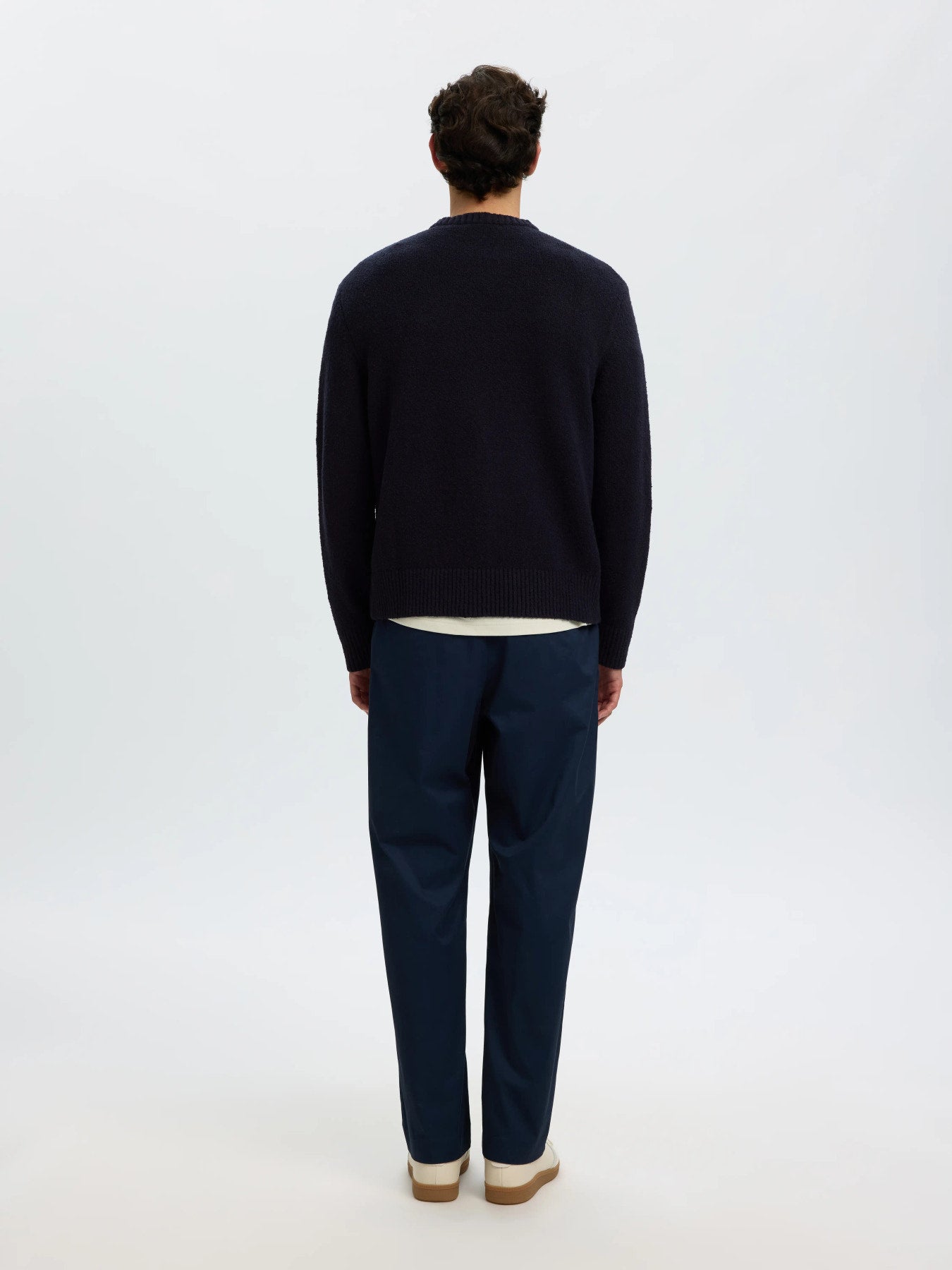 Alex ls knit crew- Navy blazer