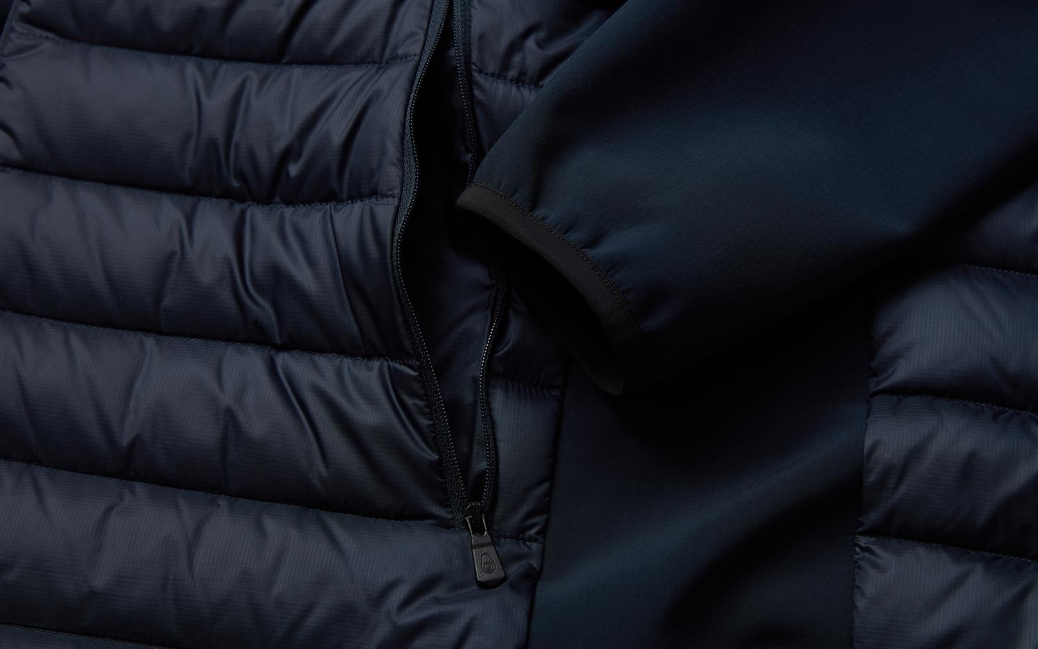Spray hybrid down hood - Dk navy