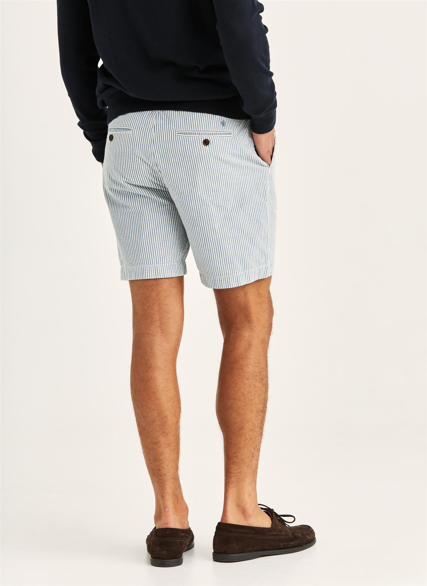 Fenix Seersucker Shorts- Blue
