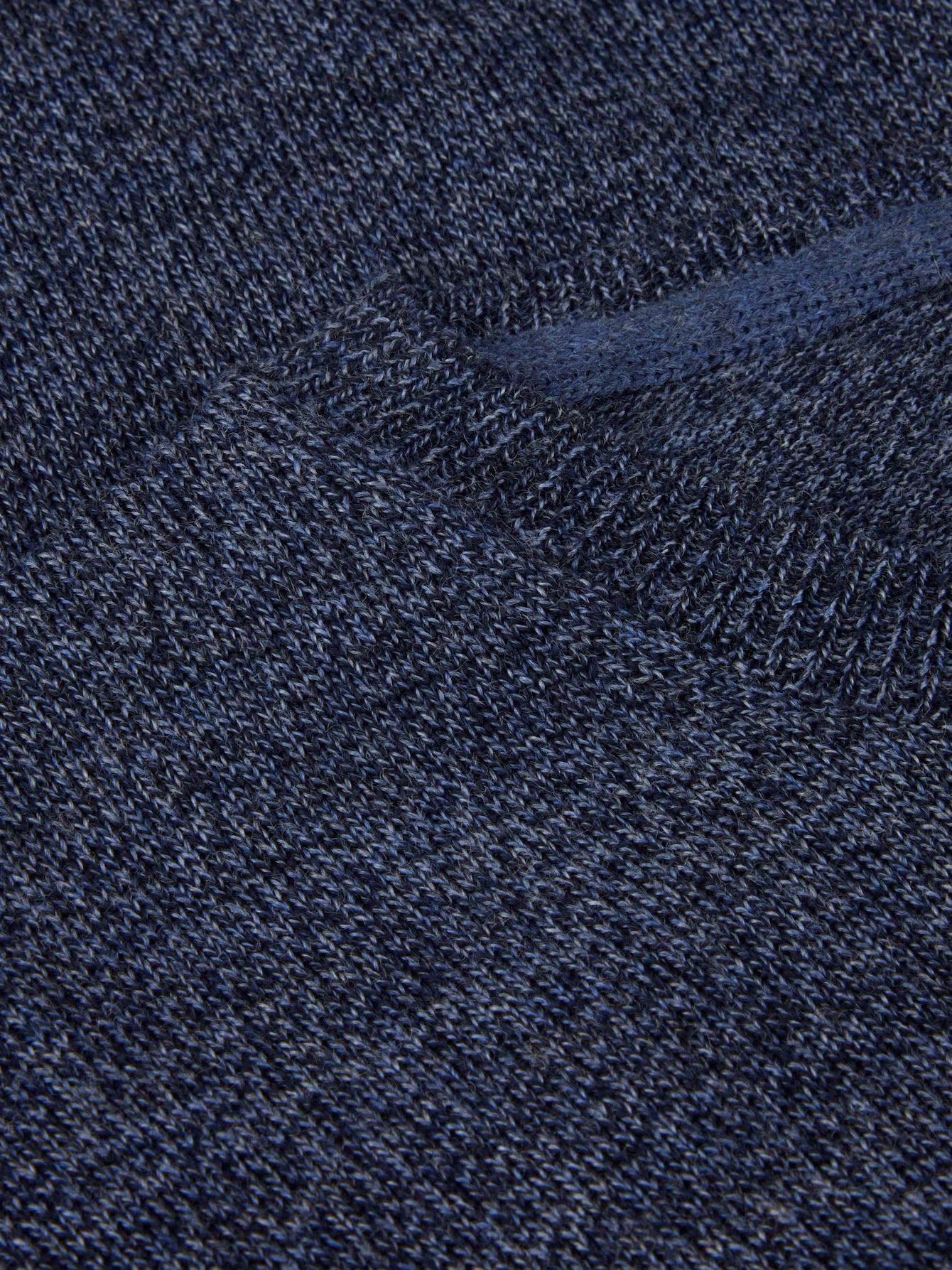 Merino crew neck patch - navy pattern