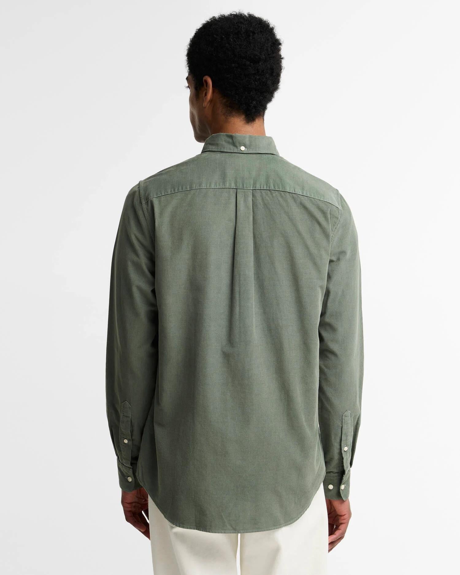 Ramsey Tailored Cord Shirt- Agave green