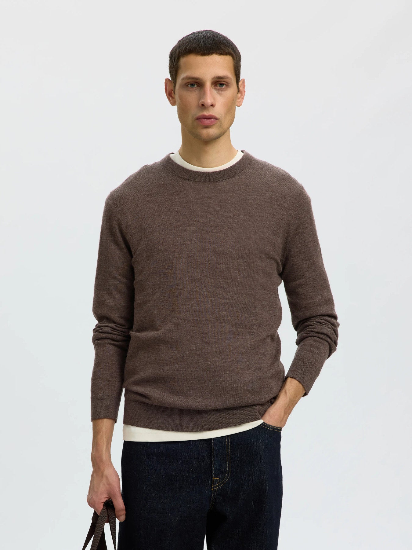Tray LS Knit Merino Crew Neck- Delicioso