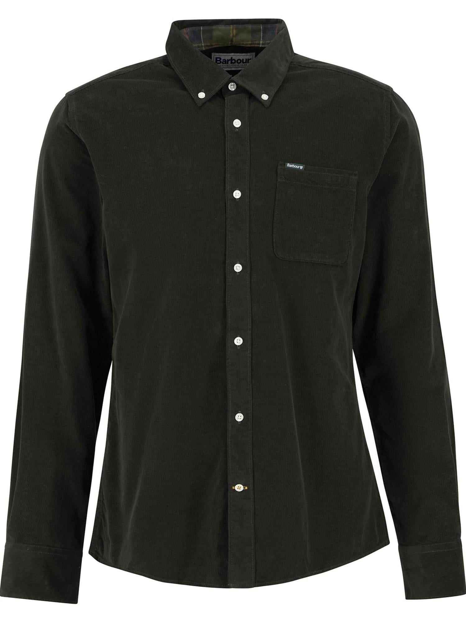 Ramsey Tailored Cord Shirt- Forest
