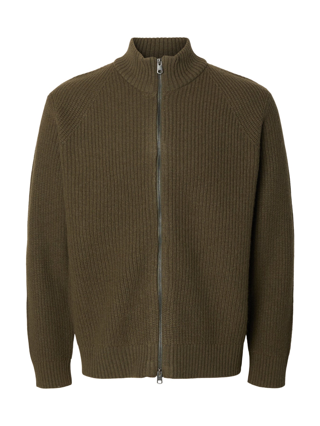 Cody ls knit zip cardigan- Kalamata