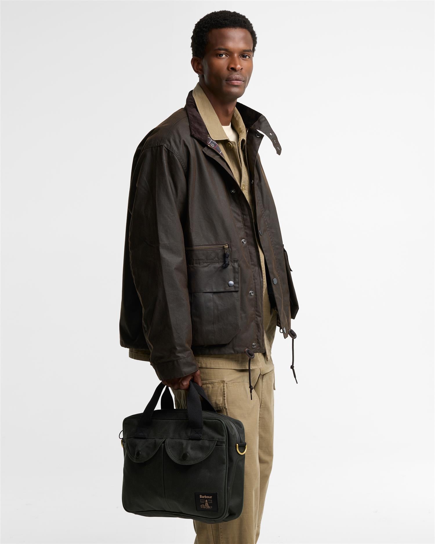 Field Wax Laptop Crossbody Bag- Sage
