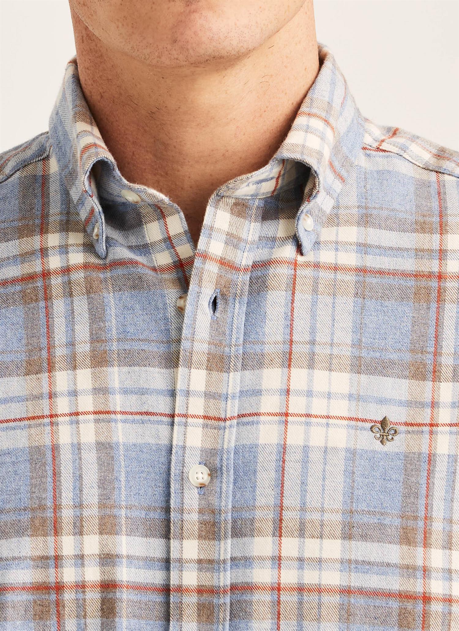 Happy Flannel Check Shirt Classic- Blue