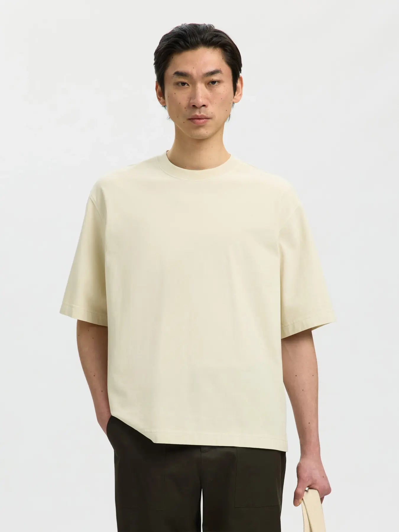 BoxyCory ss o-neck tee- Silver Birch