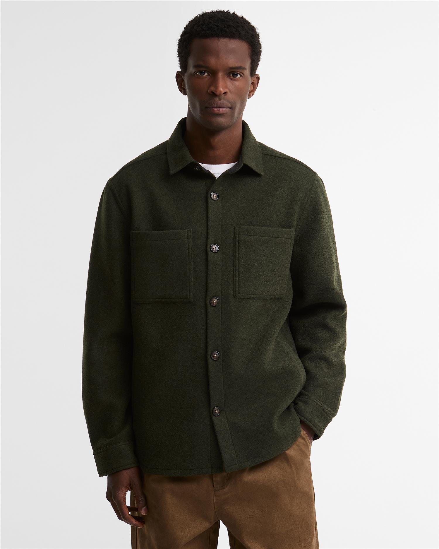 Marltown wool blend overshirt- Sage