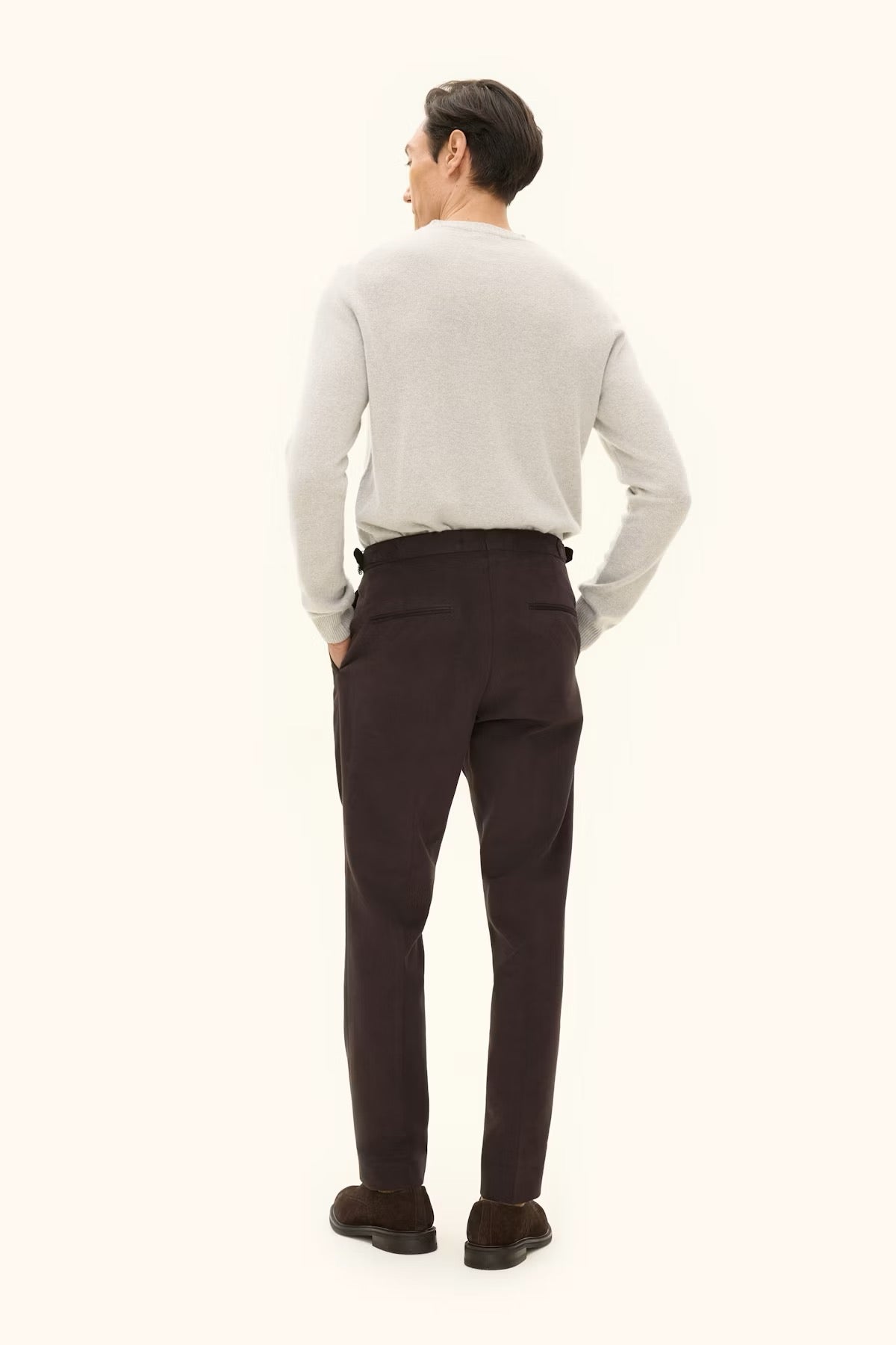 Dandy side adjuster trousers - Dk brown