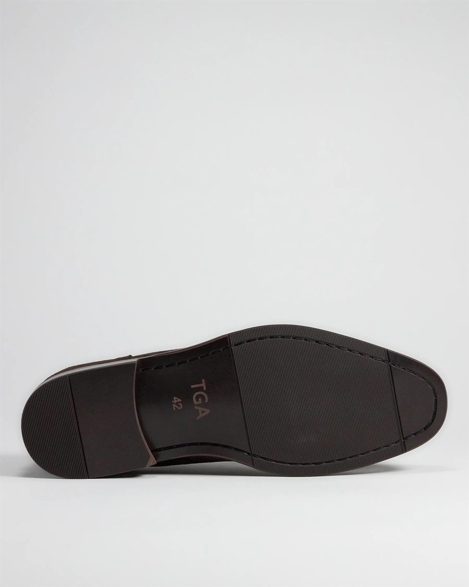 1031 Brouge Oxford shoe- Dk brown suede