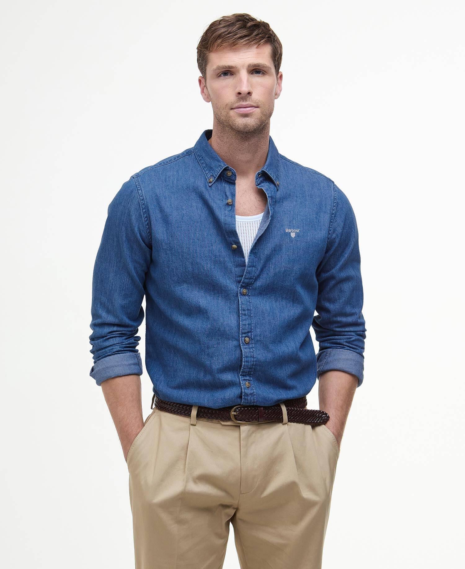 Crest Shirt- Chambray