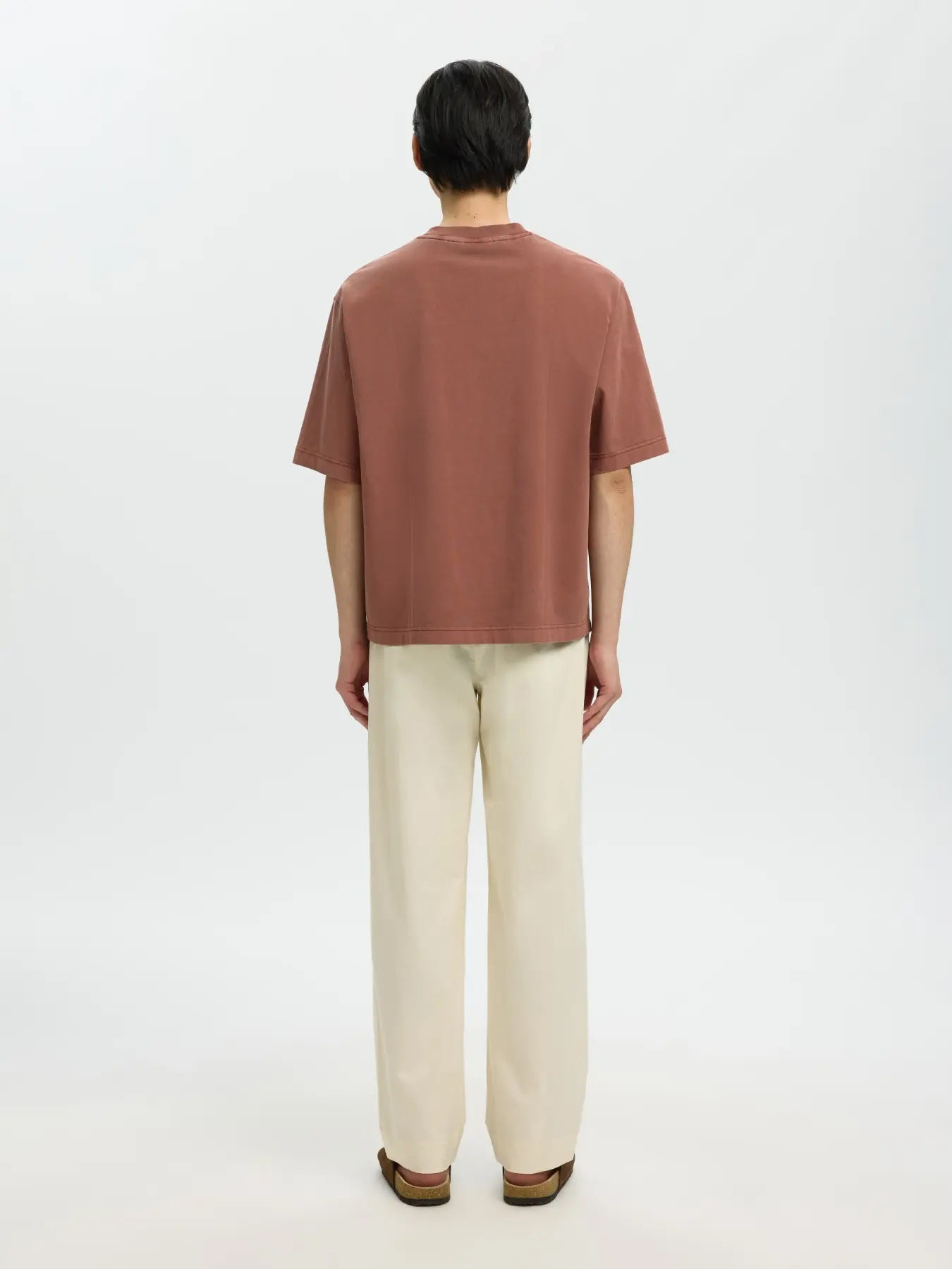 BoxyCory ss o-neck tee- Cherry mahogany