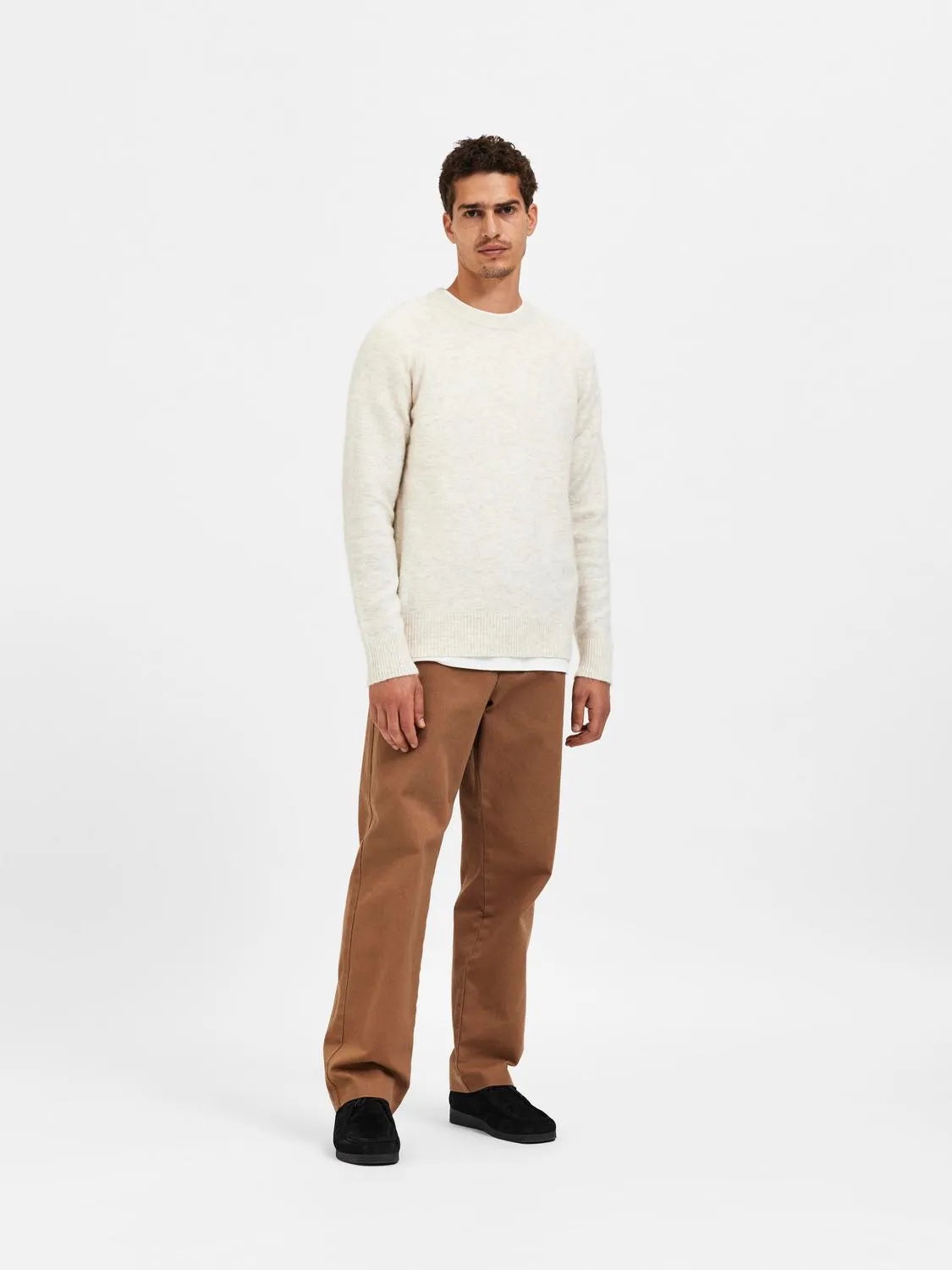 Rai ls knit crew neck- Oatmeal