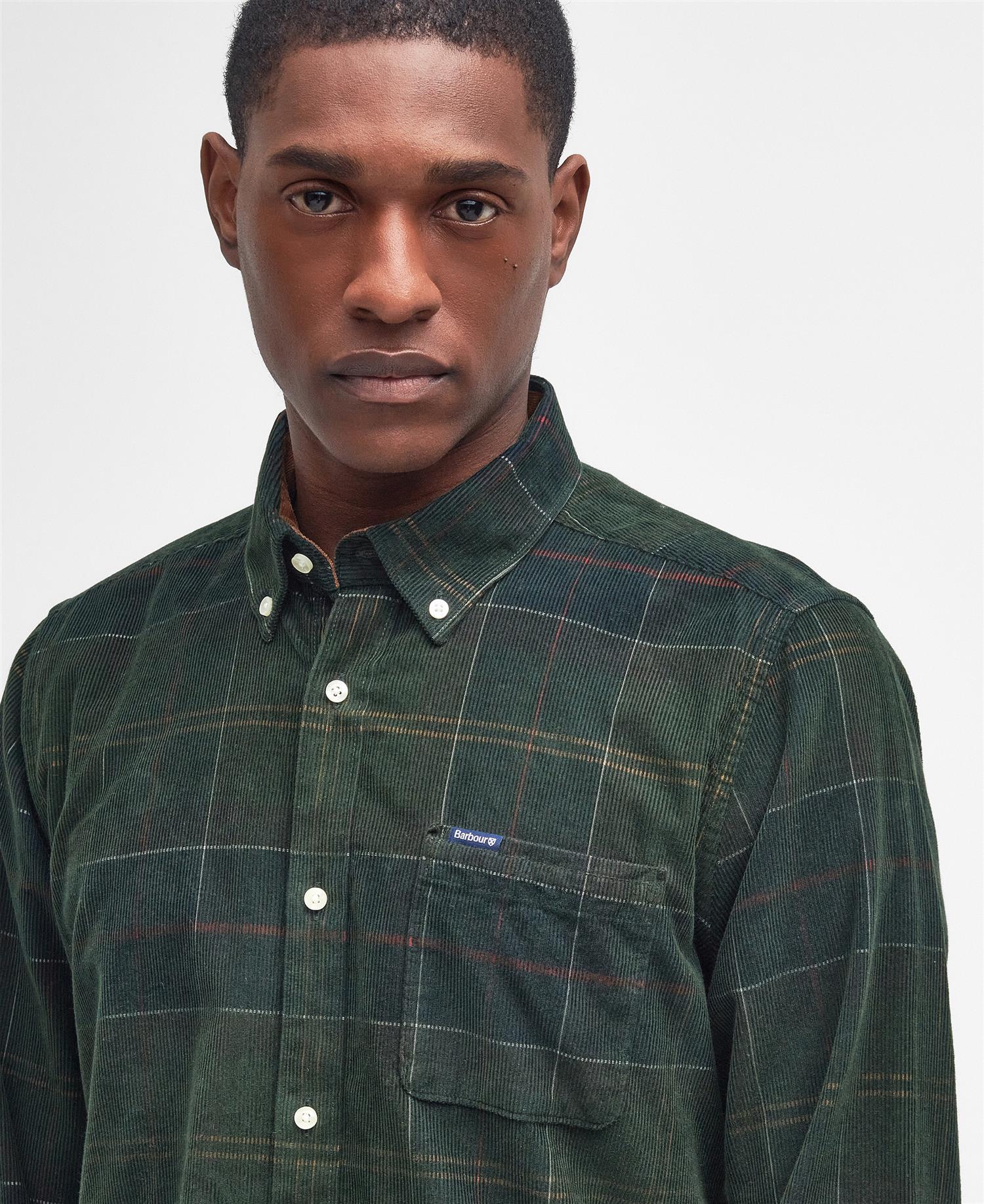Blair Tailored Cord Shirt- Classic tartan