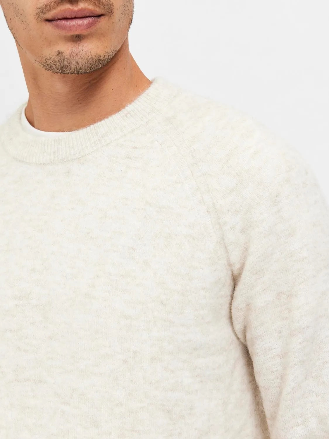 Rai ls knit crew neck- Oatmeal