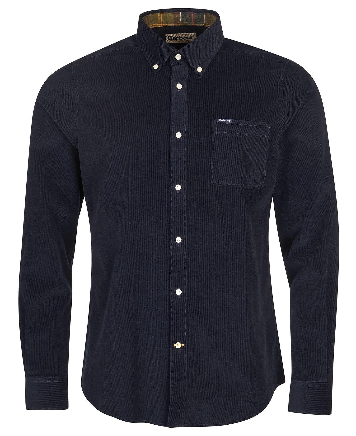 Ramsey tailored cord shirt - navy