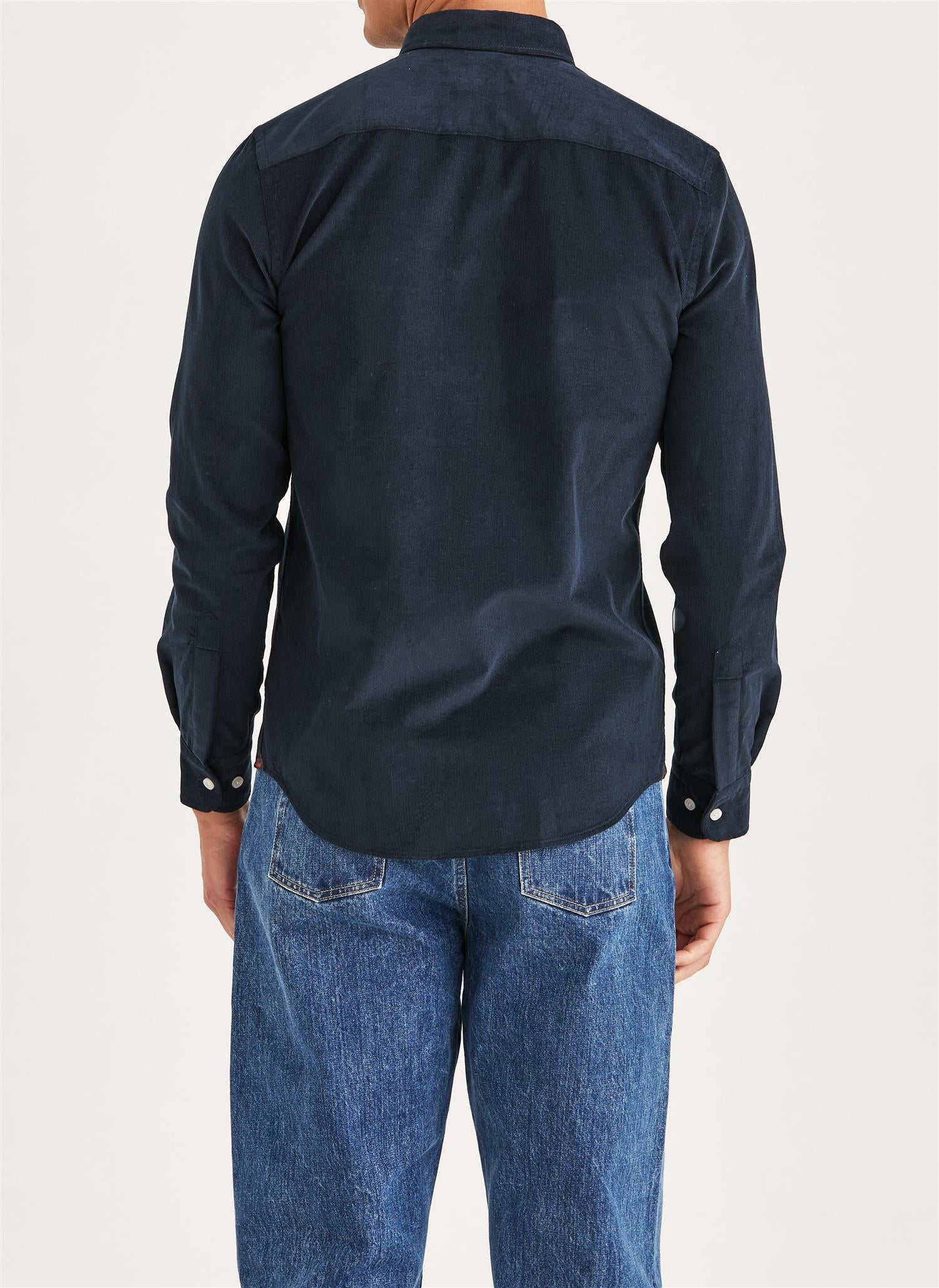 Douglas Cord Shirt-Slim Fit- Blue