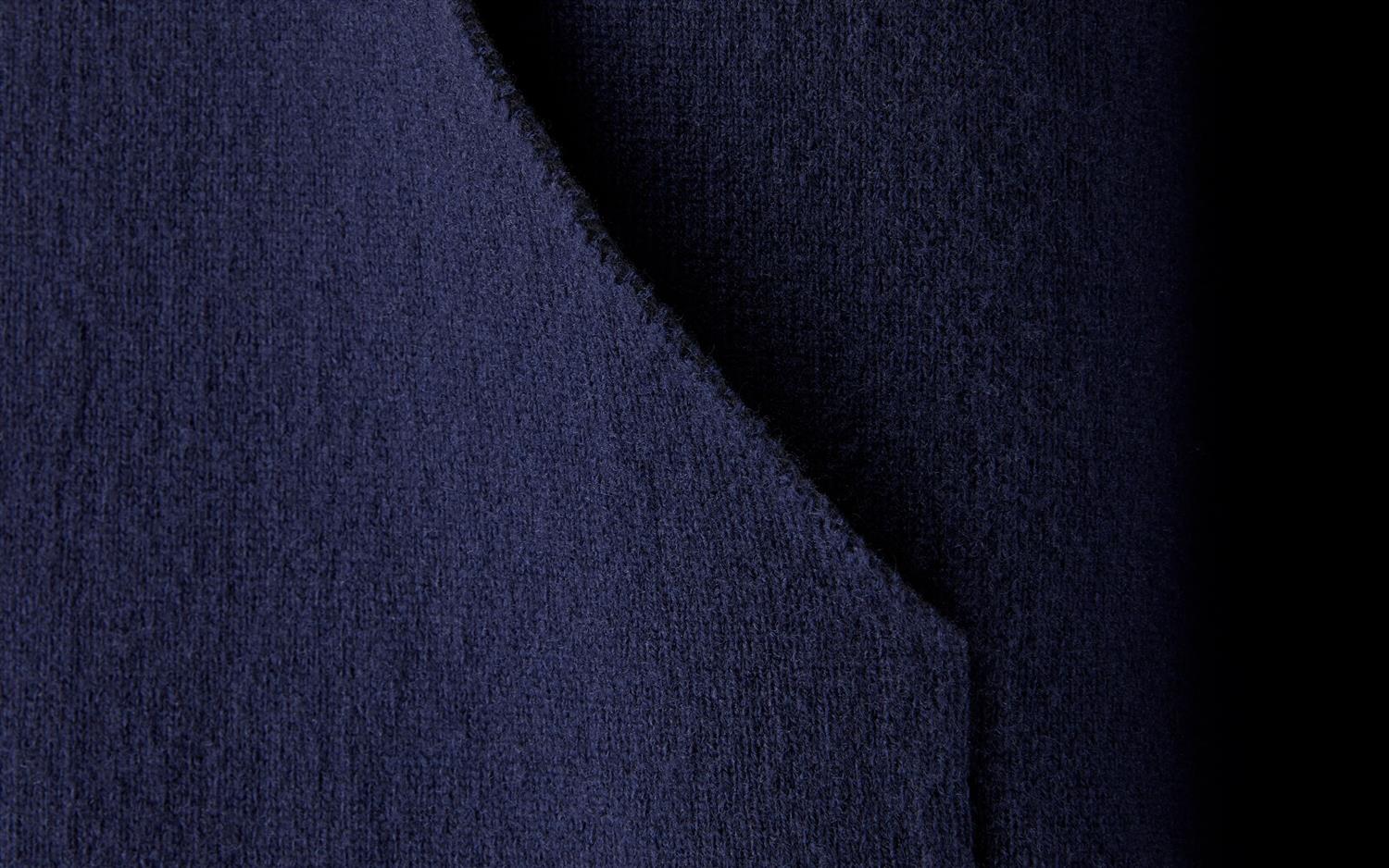 Spine knitted hood - Dk navy