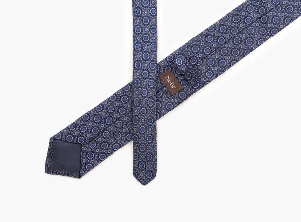 Elias silk tie - Marine