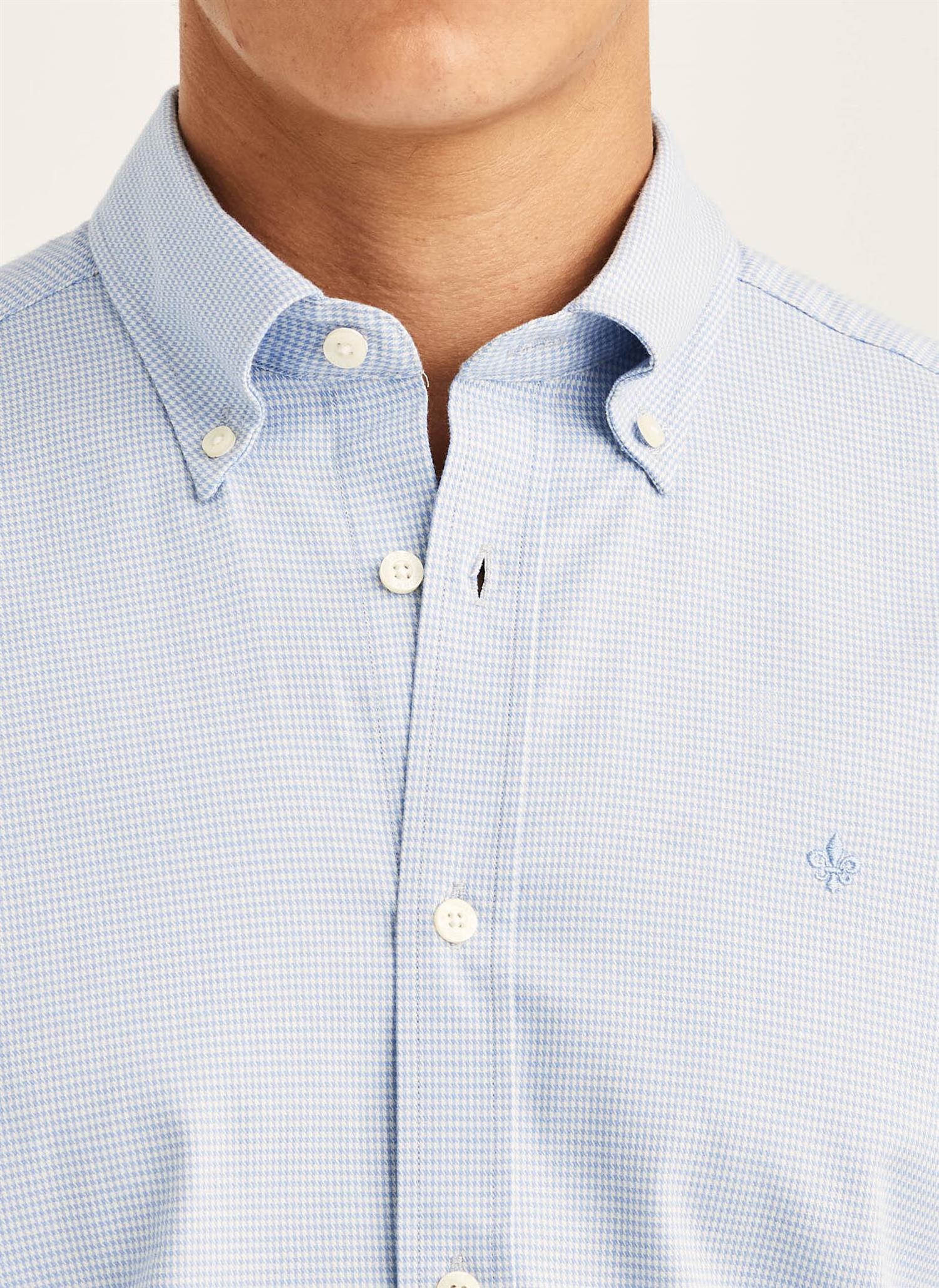 Watts Stretch Flannel Shirt Slim- Blue