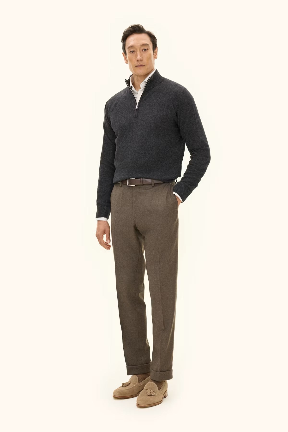 Patton halfzip - Dk grey