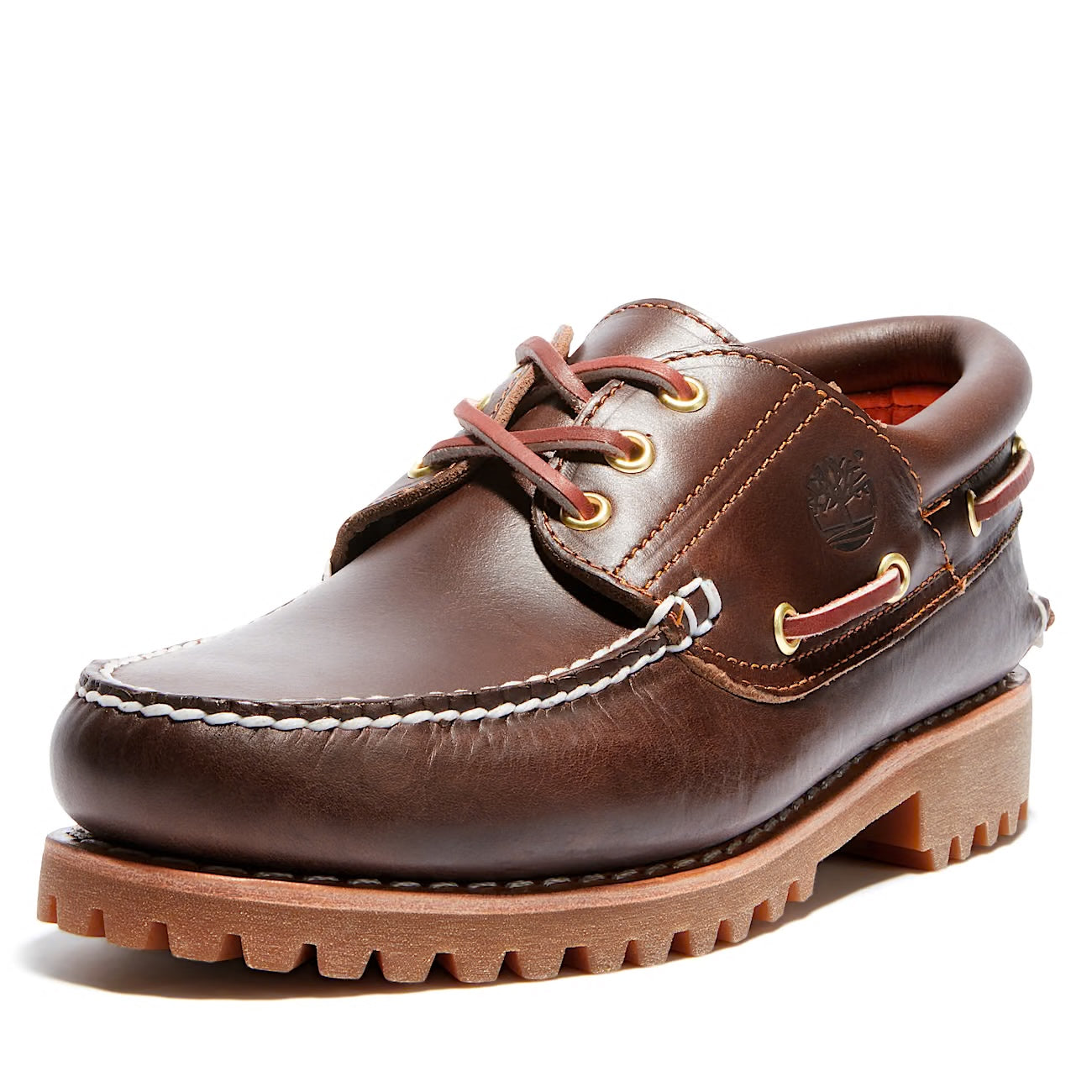 Authentic boat shoe 3 eye lug sole - Brown