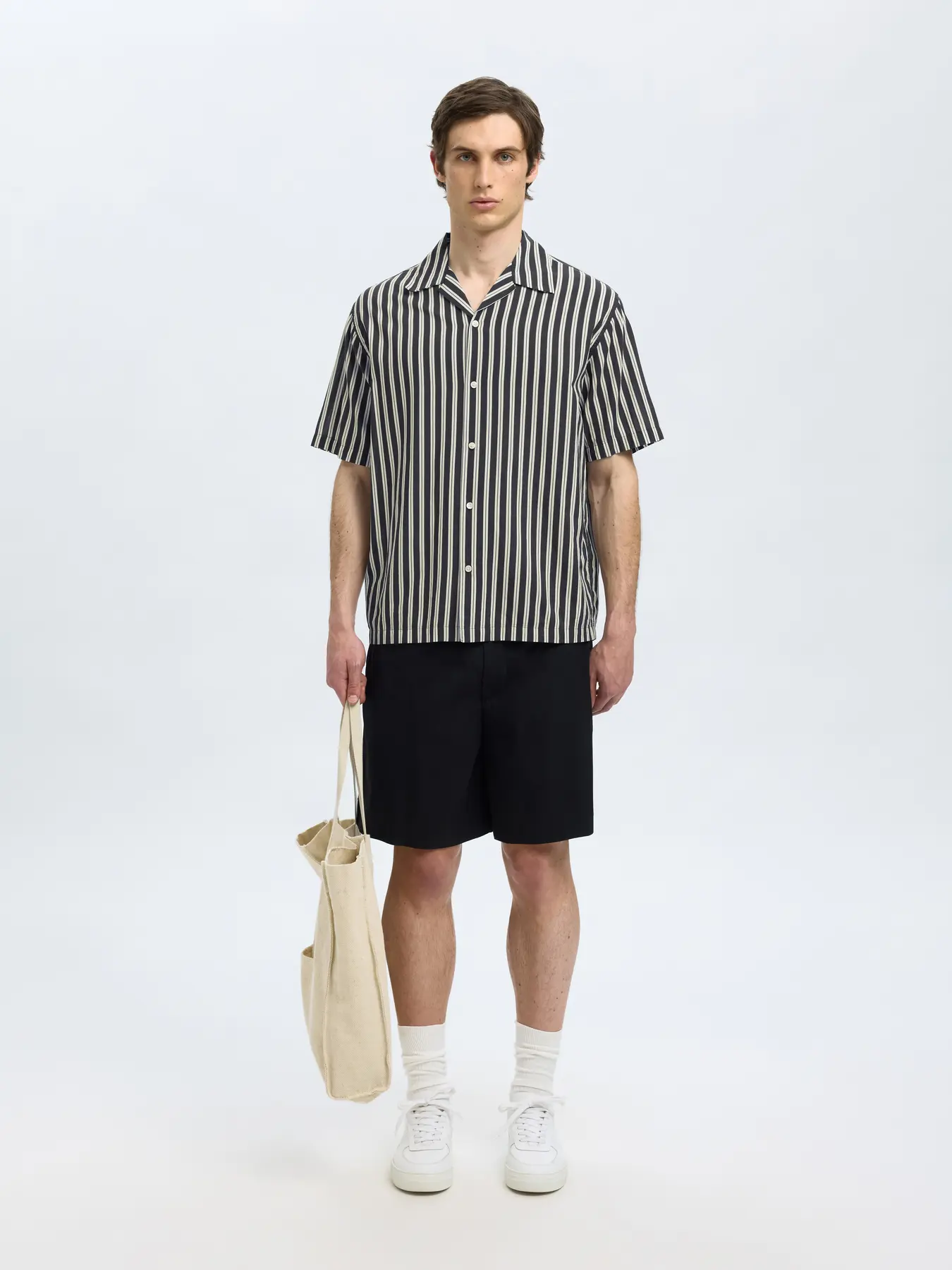 Relaxair mix ss shirt - Sky captain/stripes
