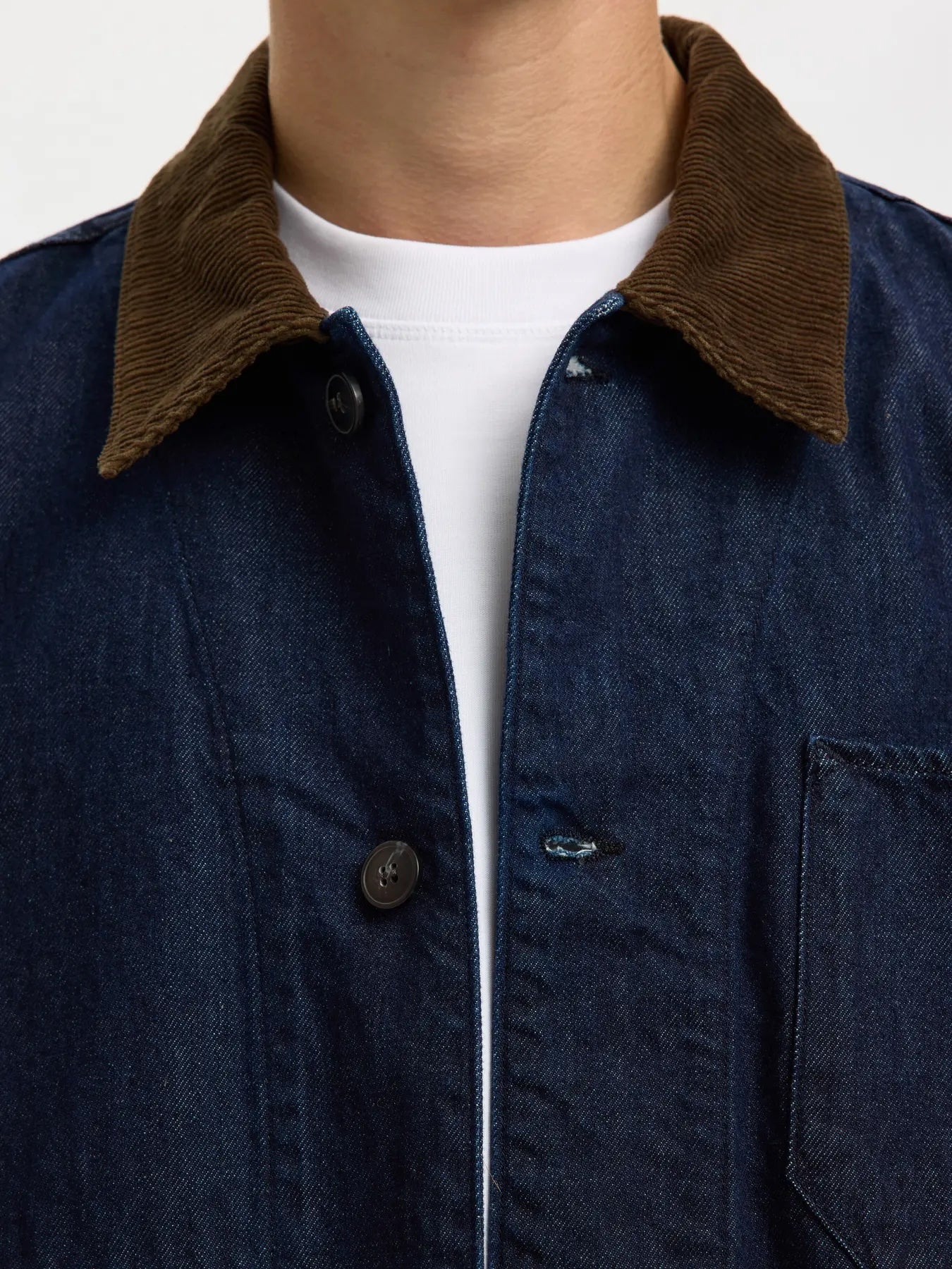 Reg Landon rinse denim jkt- Dk blue denim