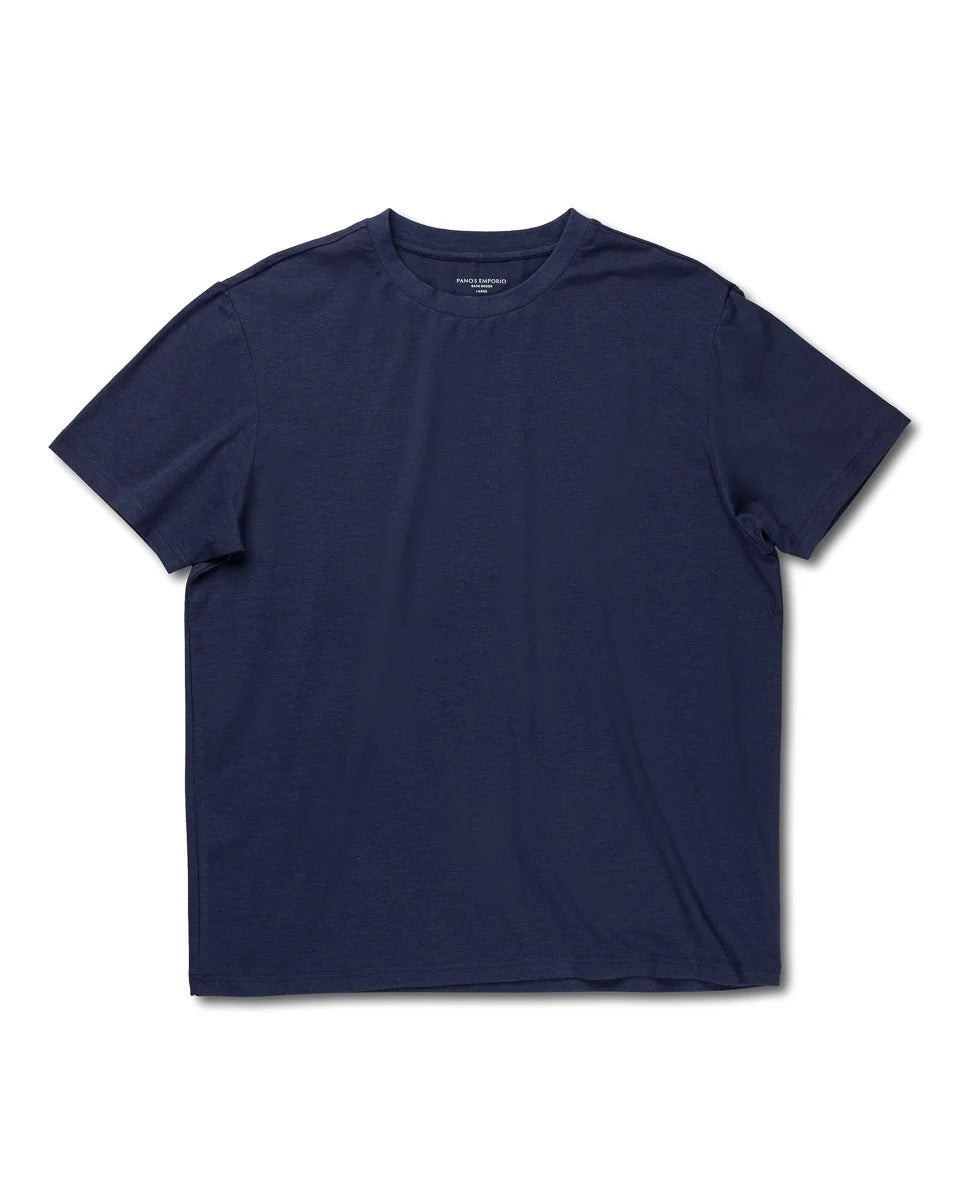 Bamboo/cotton tee - Navy