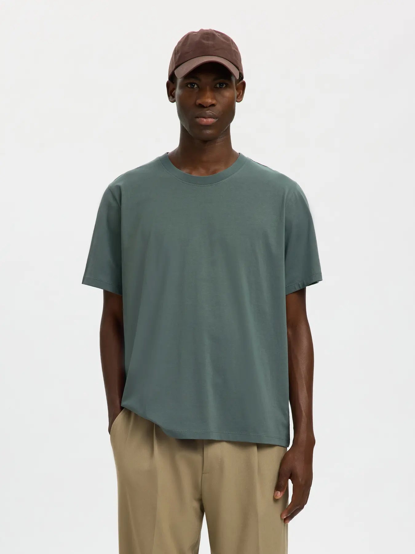 Aspen ss o-neck tee- Balsam green