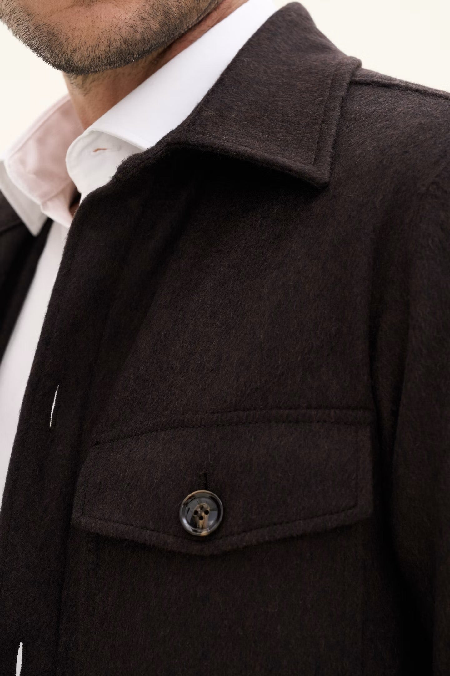 Maverick shirt jacket - Dk brown