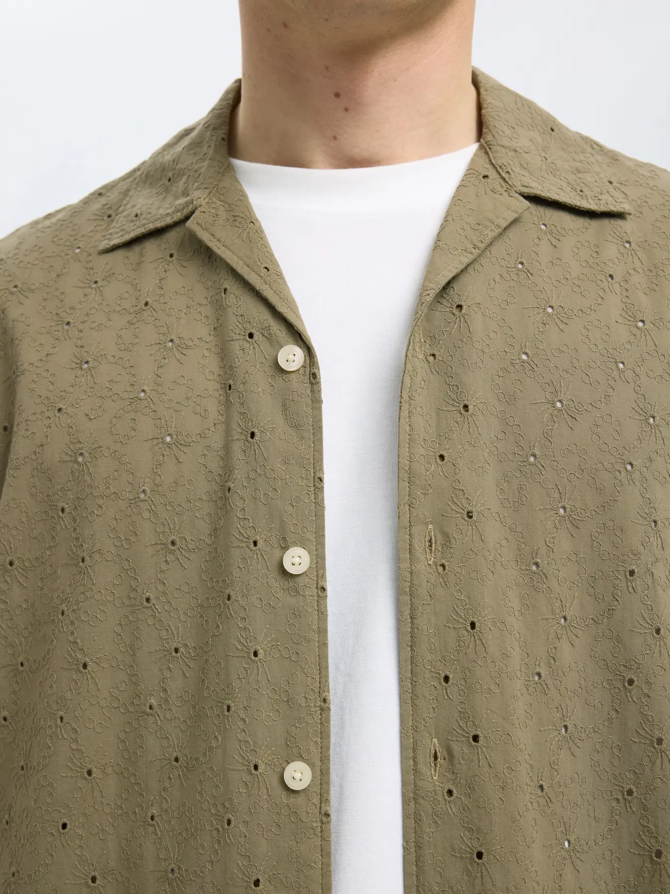 Rlxjax broderi ss shirt - Vetiver