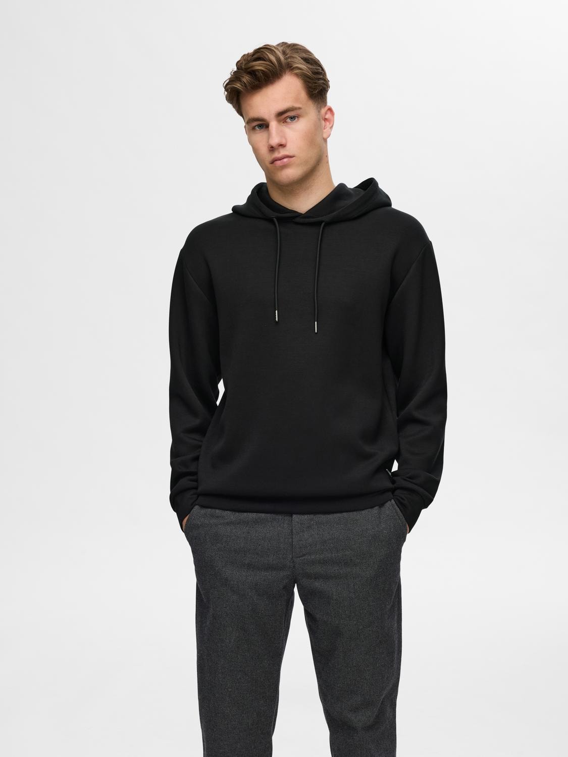 Emanuel soft hood sweat - Black