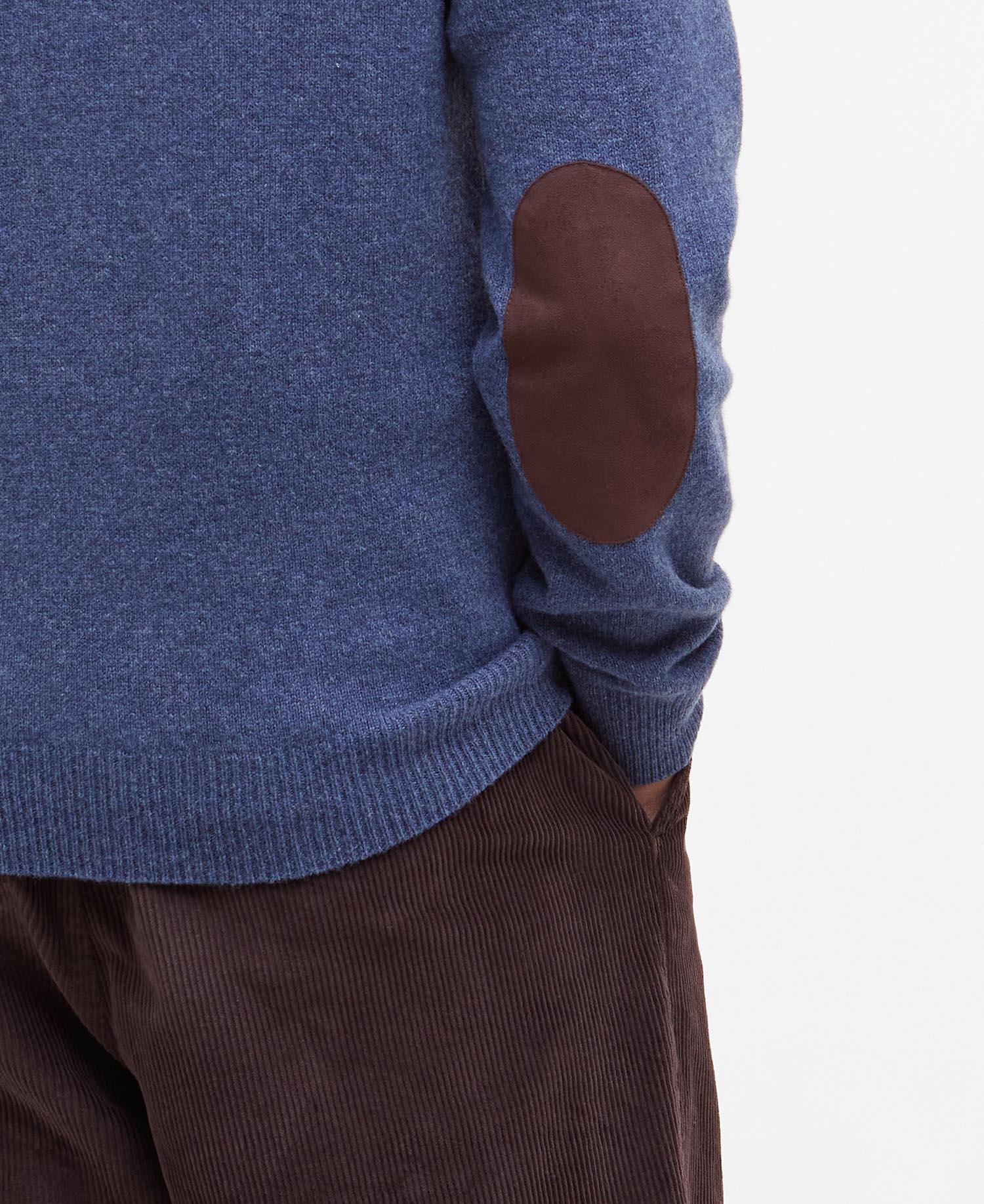 Essential Patch Crew Neck Sweater- Dark indigo