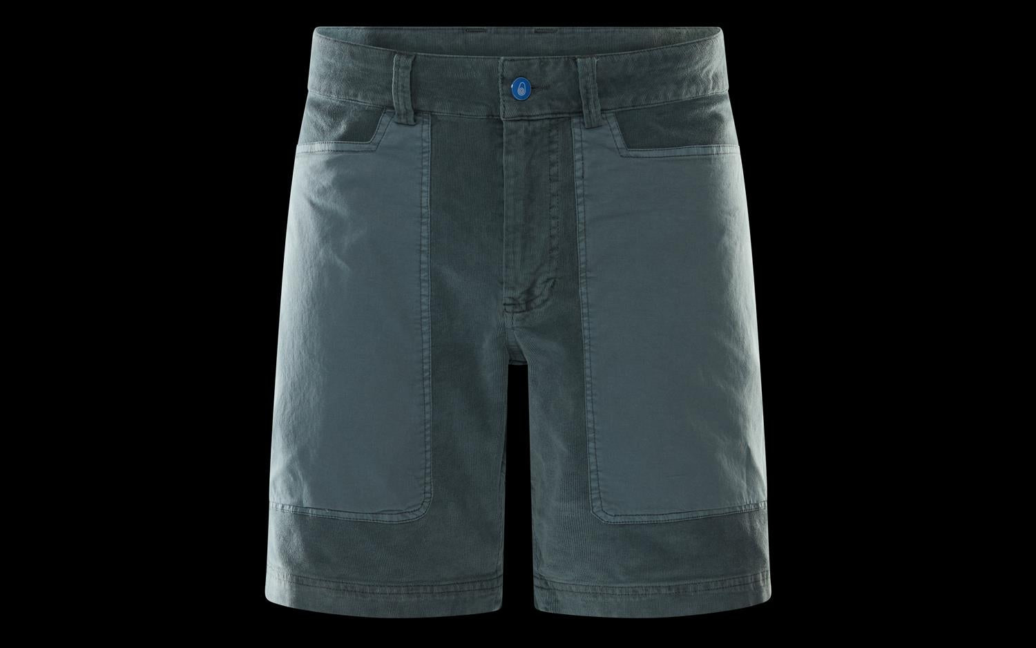 Blocked corduroy shorts -sea blue