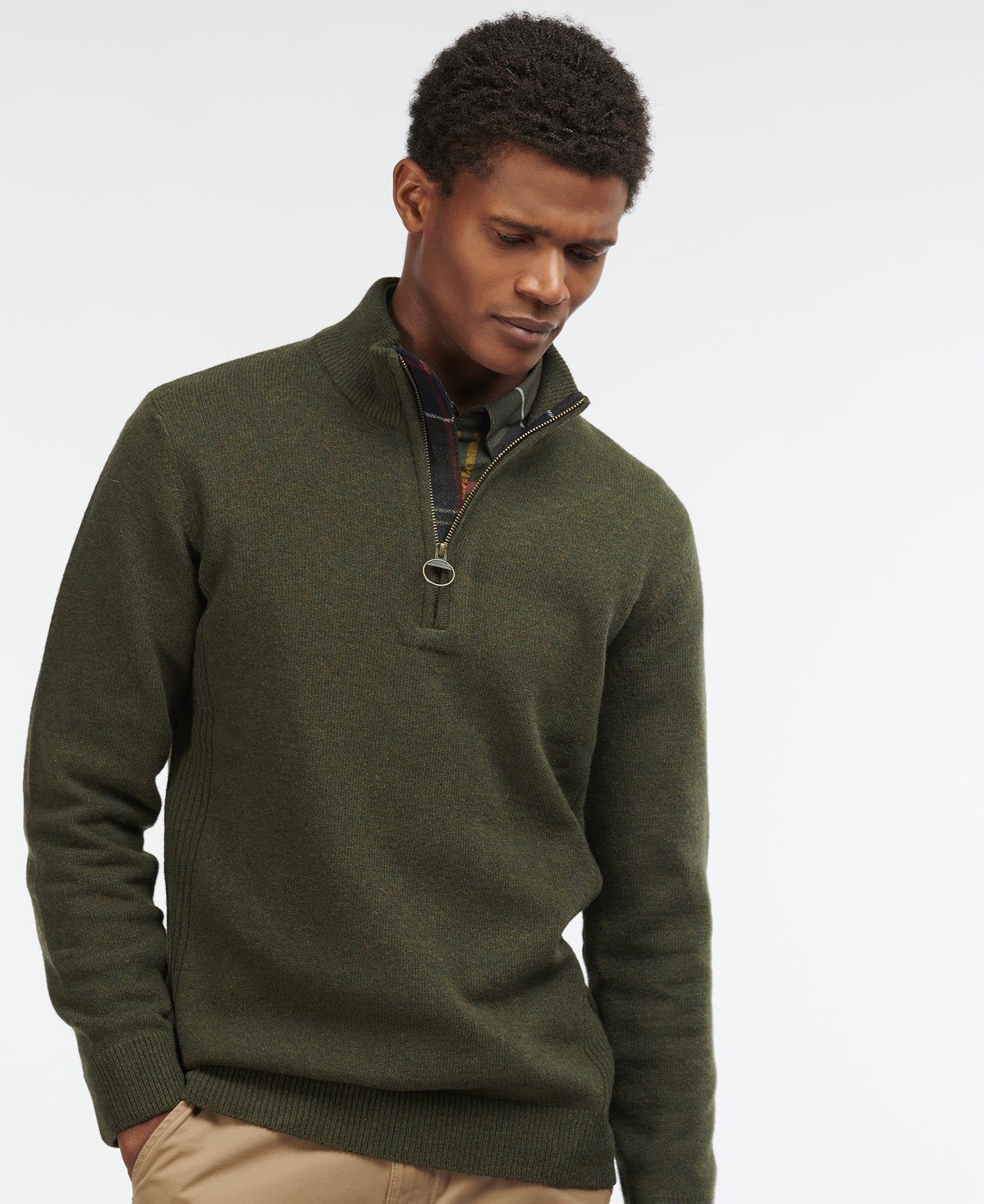 Holden Half zip-  Olive marl