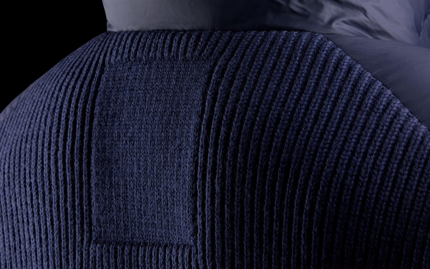 Ridge knitted hybrid - Mørk blå