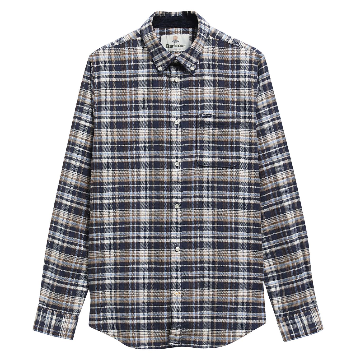 Northfell Tailored Checked Shirt- Navy