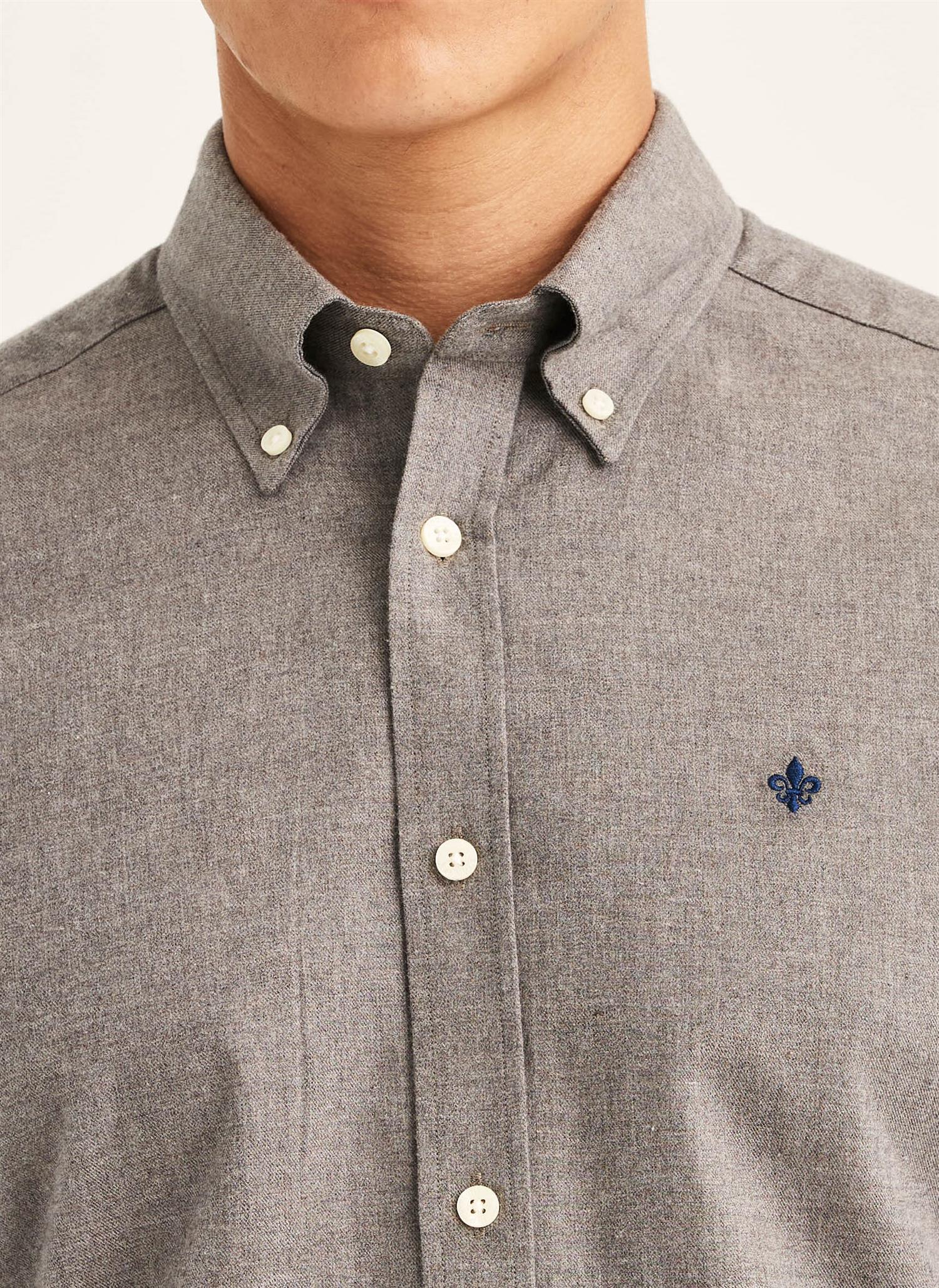 Watts Flannel Shirt Slim- Brown