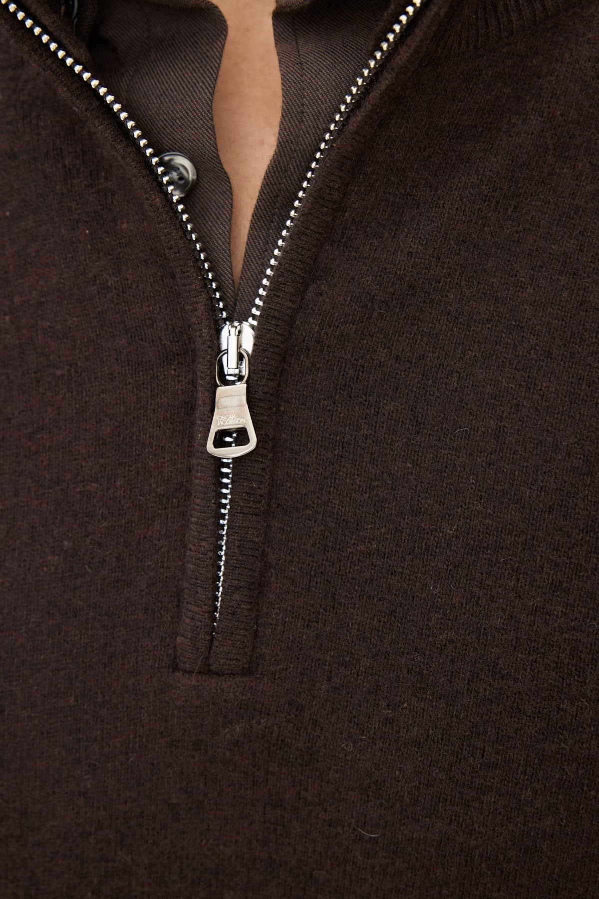 Patton halfzip - Brown flannel