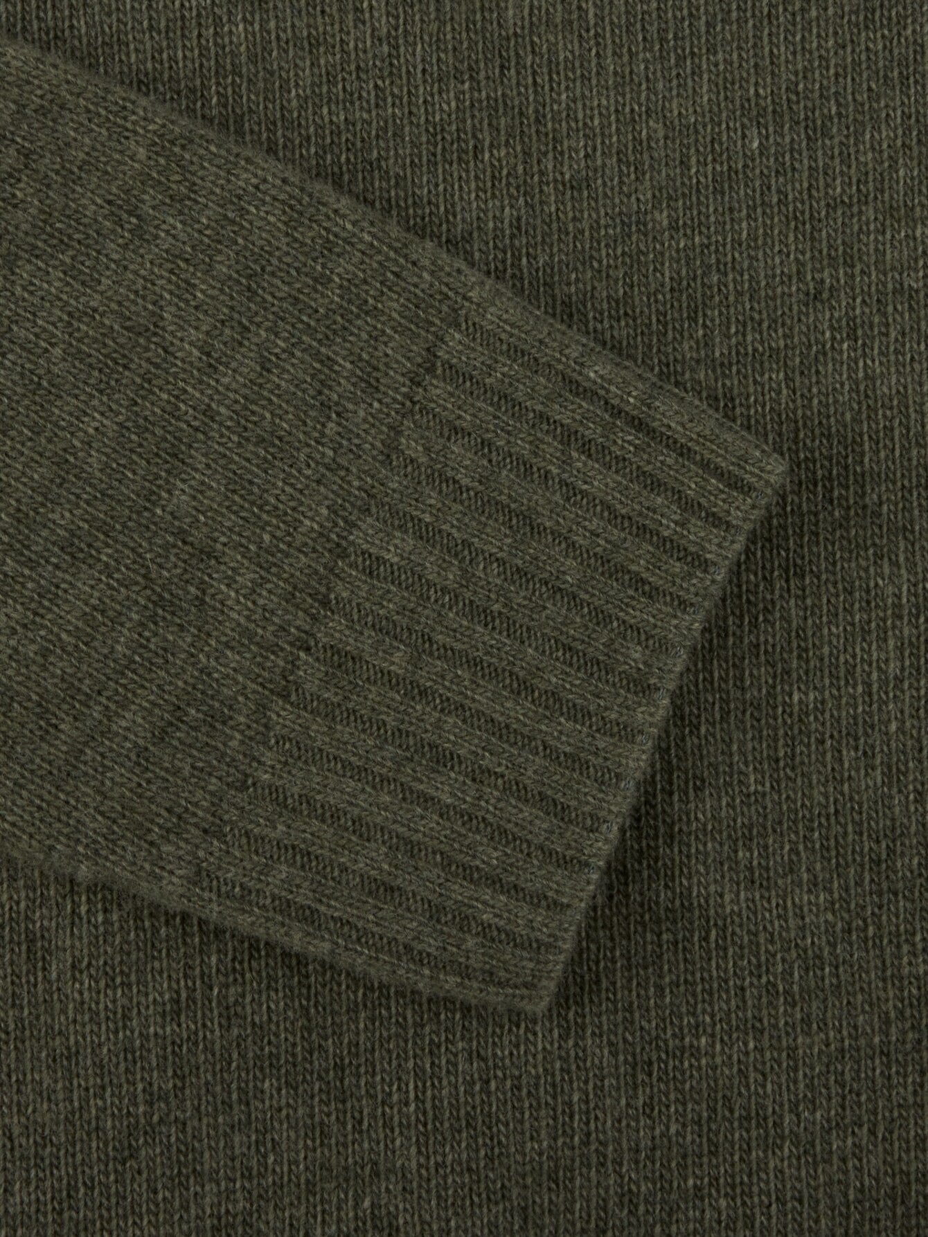 Knitted pullover half zip - Green