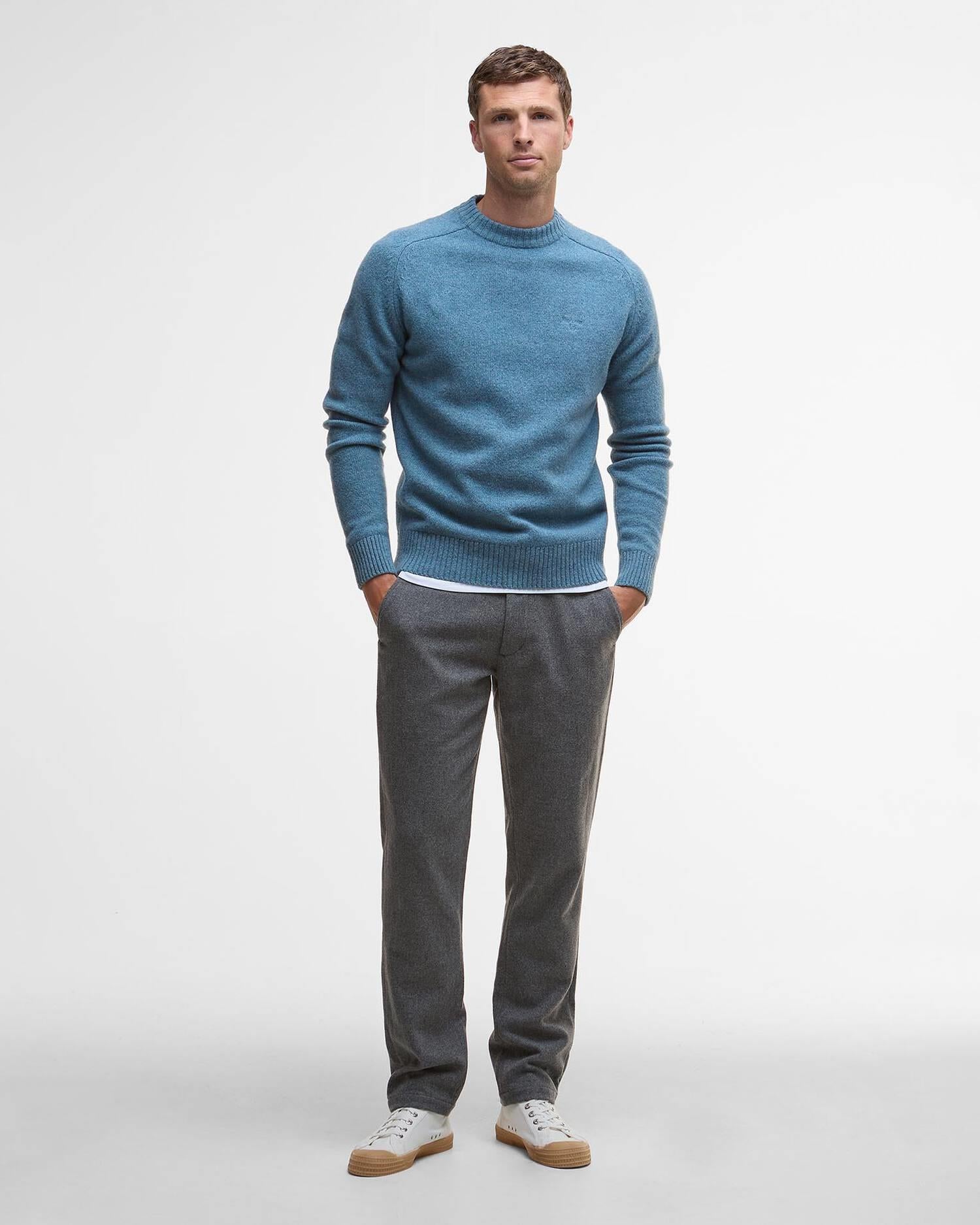 Grangetown Crew Neck Sweater- Bluestone