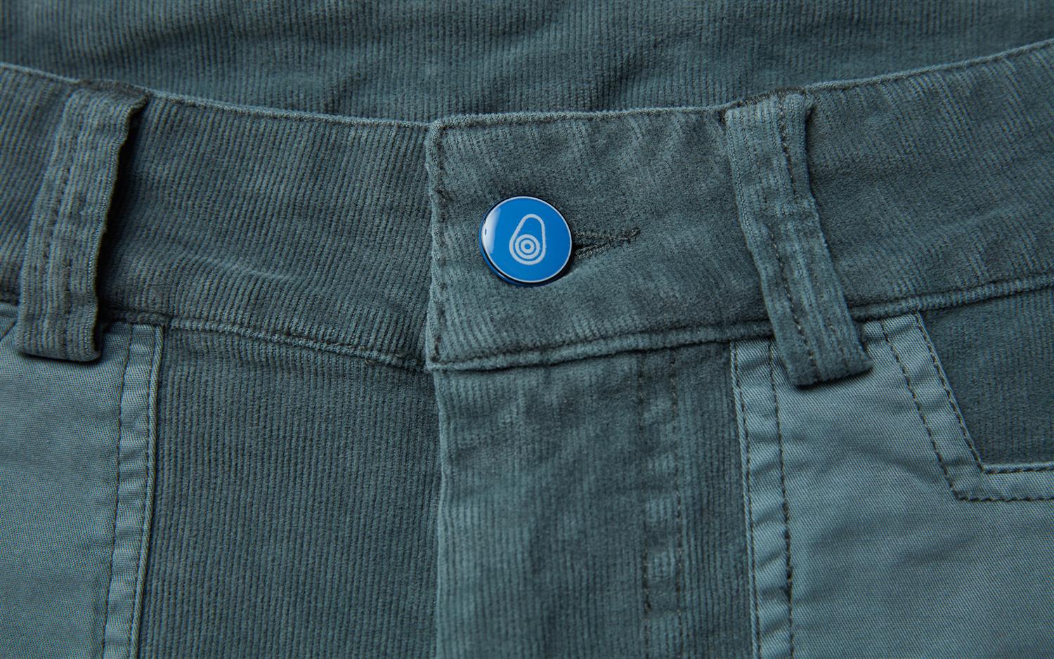 Blocked corduroy shorts -sea blue