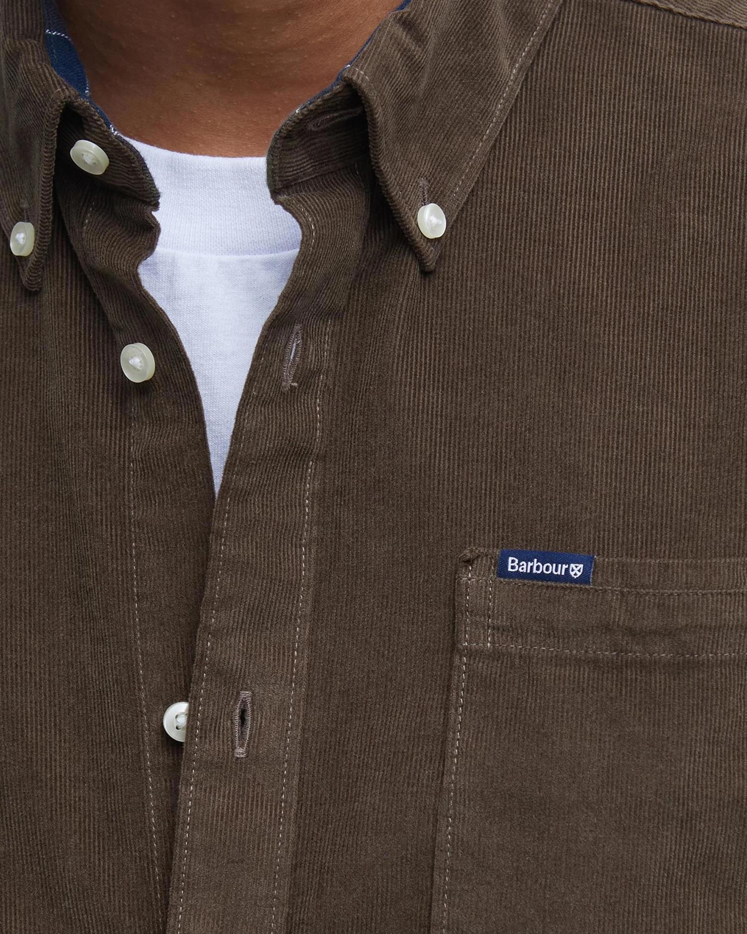 Ramsey Tailored Cord Shirt- Brown