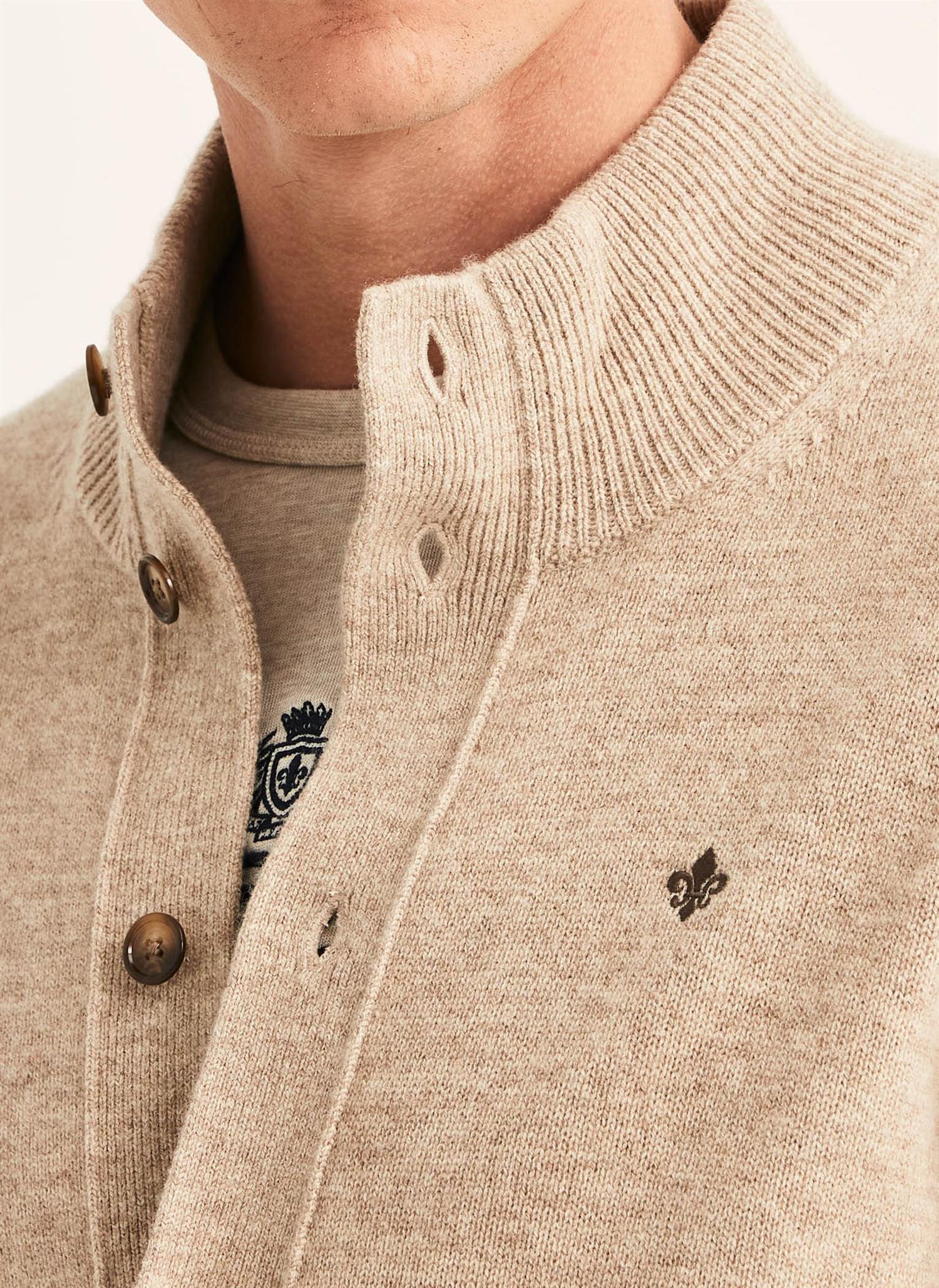 Hertford Button Cardigan- Khaki