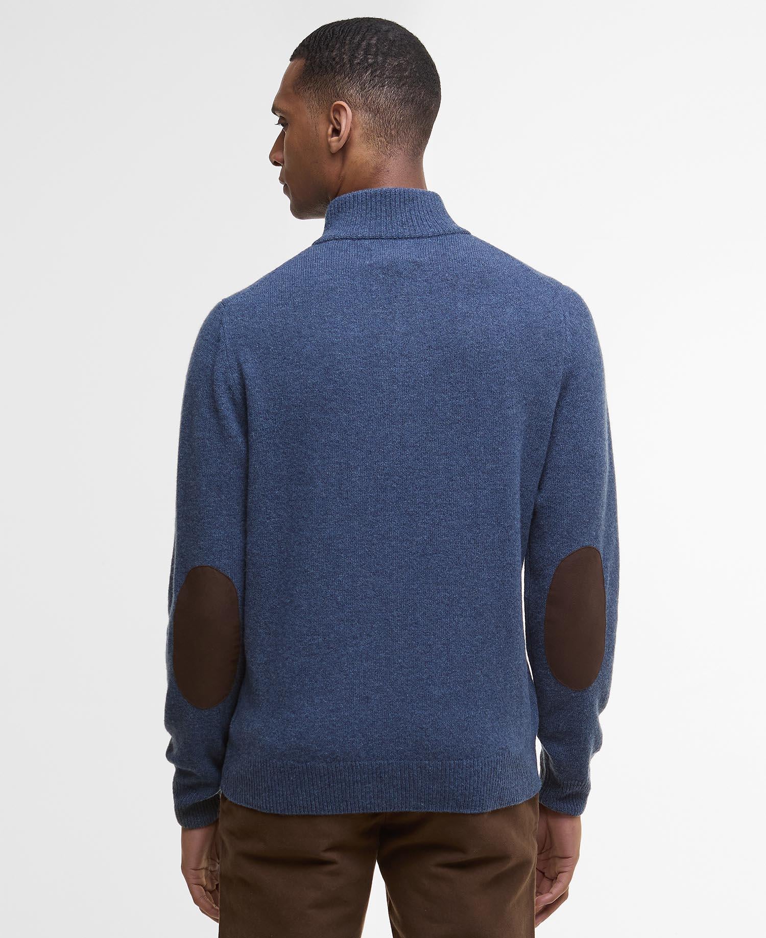 Essent Patch Half Zip Knitted Jumper- Dark Indigo