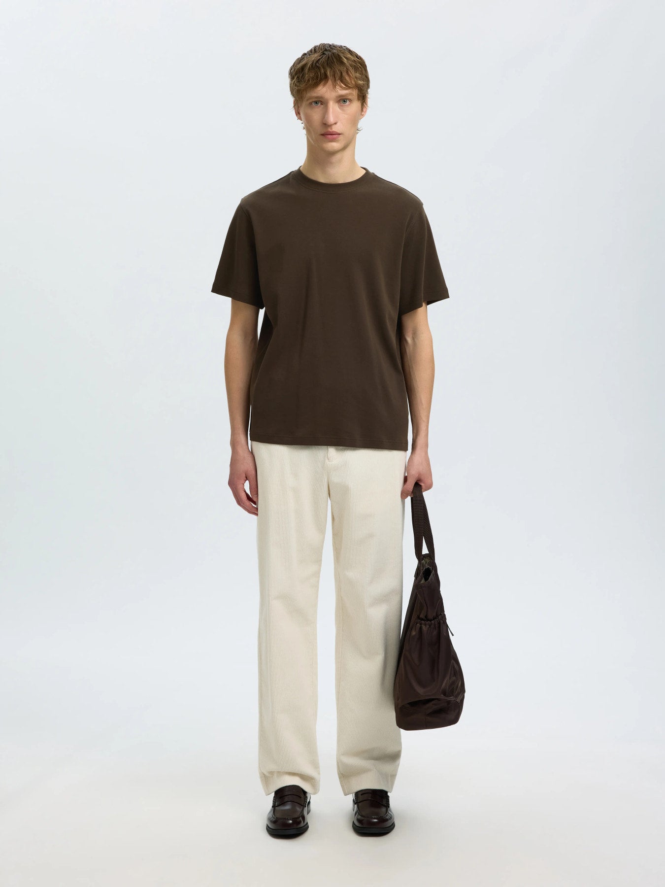 Taj mid wit peach ss tee- Turkish coffee